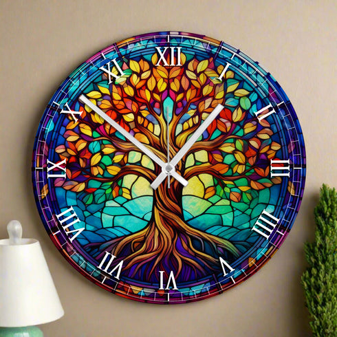 Tree of Life Suncatcher Effect Clock